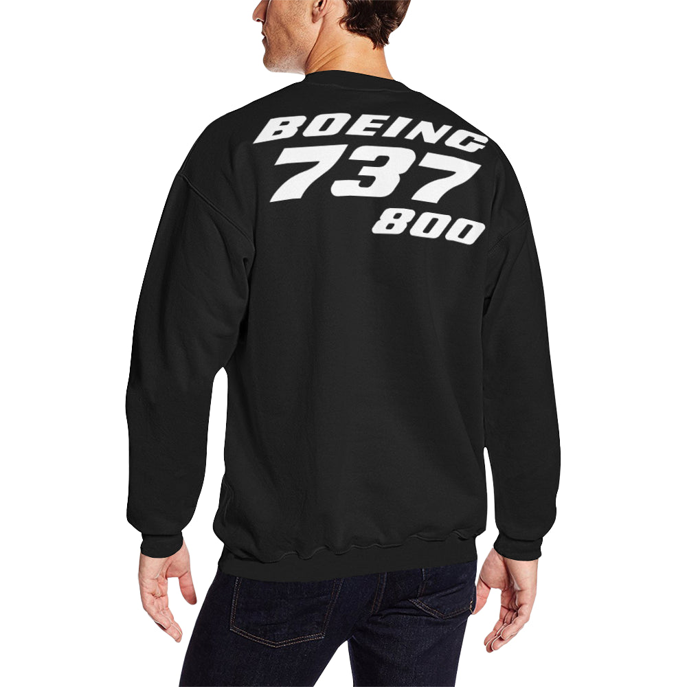 BOEING 737 Men's Oversized Fleece Crew Sweatshirt e-joyer