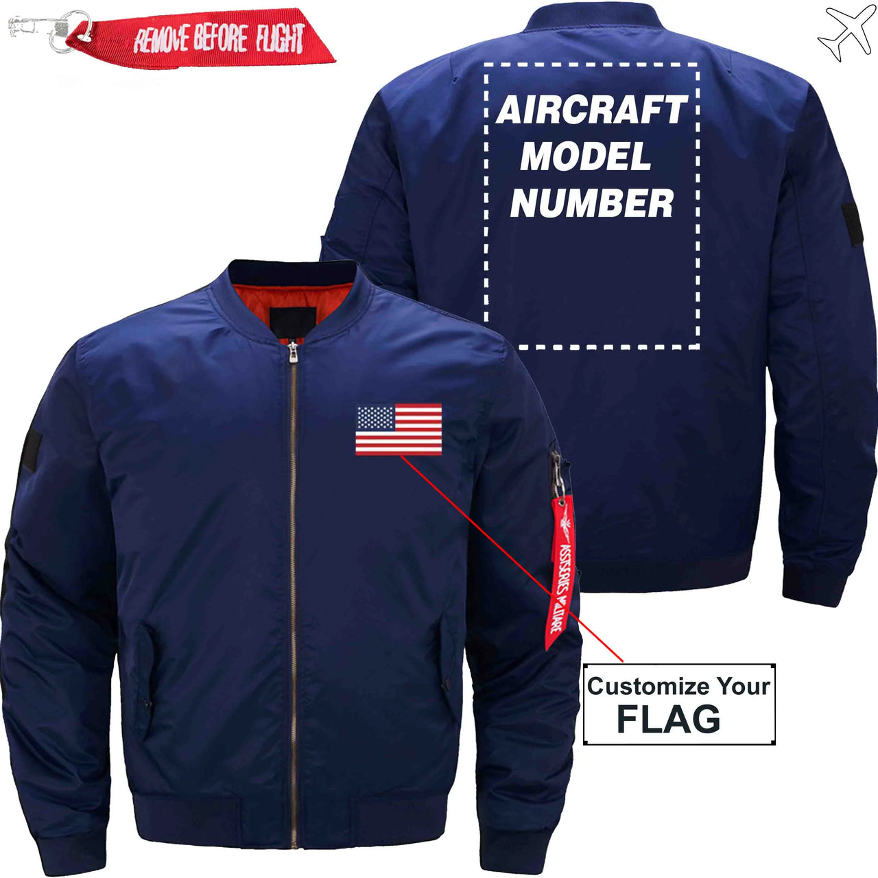 FLAG WITH AIRCRAFT MODEL NUMBER - JACKET THE AV8R