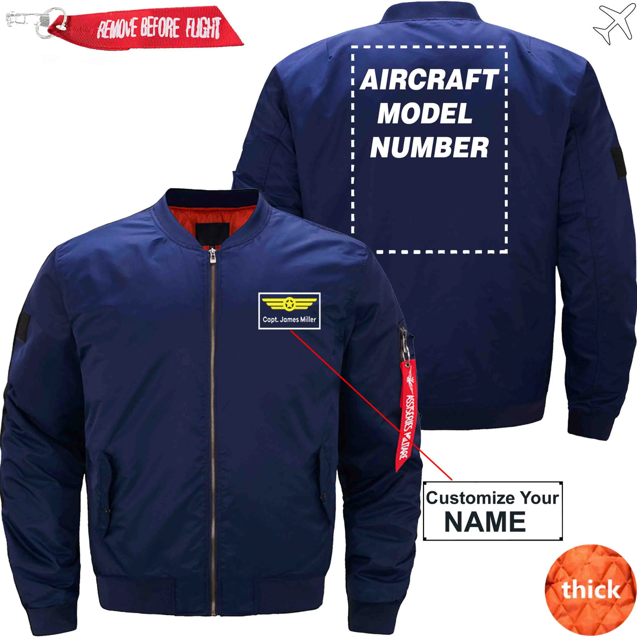 NAME WITH AIRCRAFT MODEL NUMBER - JACKET THE AV8R