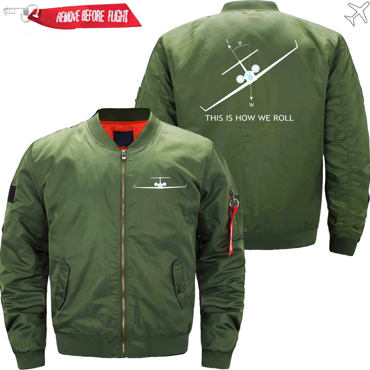 THIS HOW WE ROLL AIRPLANE PILOT JACKET THE AV8R