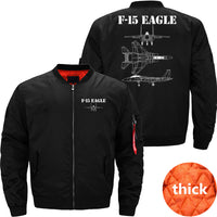 Thumbnail for F-15 Eagle Fighter Jet Pilot Military Aircraft F15 JACKET THE AV8R