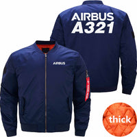 Thumbnail for AIRBUS A321 Ma-1 Bomber Jacket Flight Jacket Aviator Jacket THE AV8R