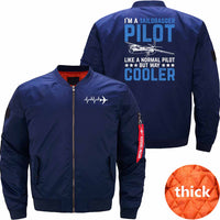 Thumbnail for Cool Pilot Design Quote I'm A Taildragger Pilot JACKET THE AV8R