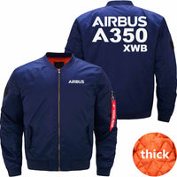 Thumbnail for AIRBUS A350 XWB Ma-1 Bomber Jacket Flight Jacket Aviator Jacket THE AV8R