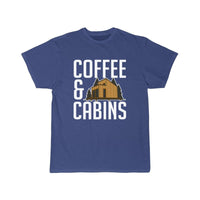 Thumbnail for Coffee And Cabins Caffeine Lover Outdoor Camper T-SHIRT THE AV8R