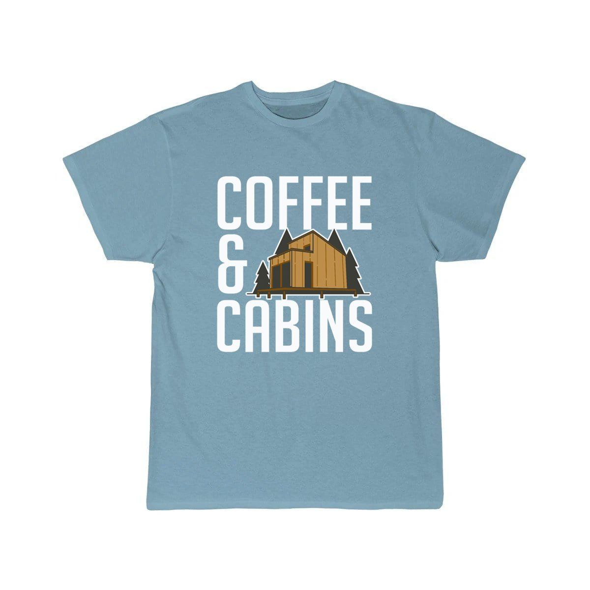 Coffee And Cabins Caffeine Lover Outdoor Camper T-SHIRT THE AV8R