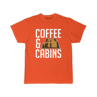 Thumbnail for Coffee And Cabins Caffeine Lover Outdoor Camper T-SHIRT THE AV8R