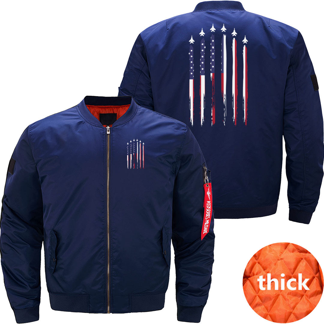American Flag Usa Airplane Jet Fighter 4Th Of July JACKET THE AV8R