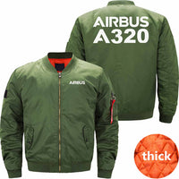 Thumbnail for AIRBUS A320  Ma-1 Bomber Jacket Flight Jacket Aviator Jacket THE AV8R