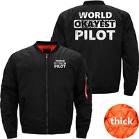 Thumbnail for Funny Pilot Pilots world okayest Pilot JACKET THE AV8R