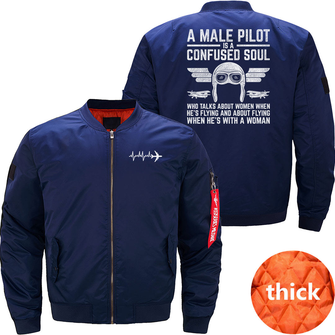Funny Pilot Design Quote Male Pilot is a Confused JACKET THE AV8R