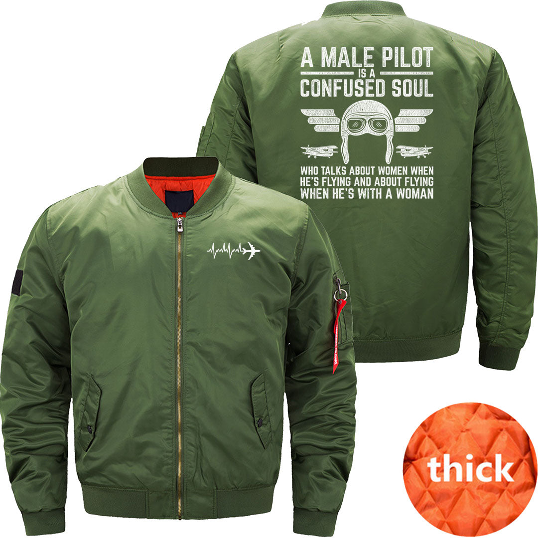 Funny Pilot Design Quote Male Pilot is a Confused JACKET THE AV8R