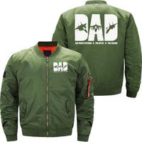 Thumbnail for Proud Air Force Dad Military Veteran Jet Fig JACKET THE AV8R