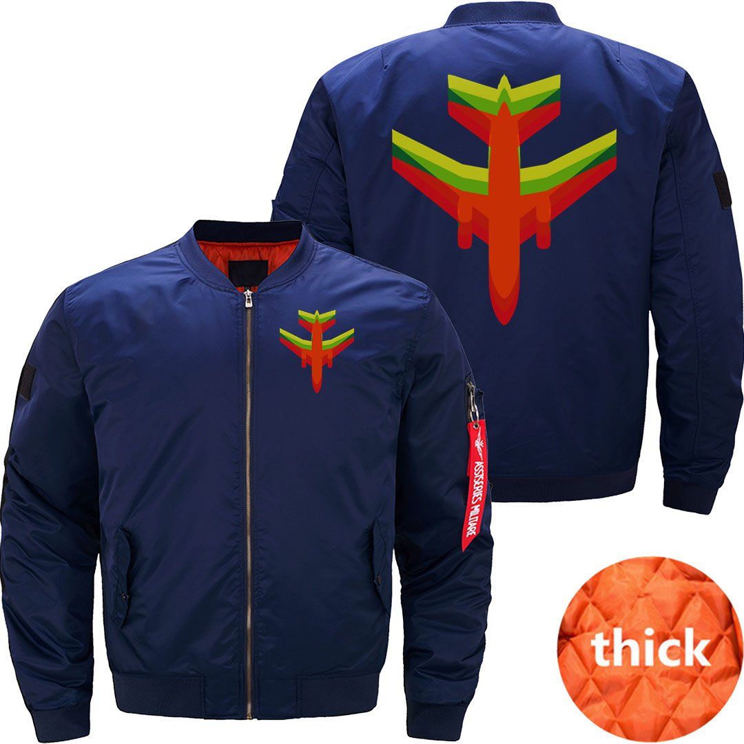 Multi Colored Jet Airplane in Motion JACKET THE AV8R