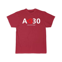 Thumbnail for Airbus A330 Love at First Flight Aviation Pilot T-Shirt THE AV8R