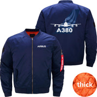 Thumbnail for AIRBUS A380 Ma-1 Bomber Jacket Flight Jacket Aviator Jacket THE AV8R