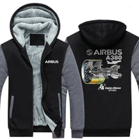 Thumbnail for AIRBUS A380 GP7000 DESIGNED ZIPPER SWEATERS THE AV8R