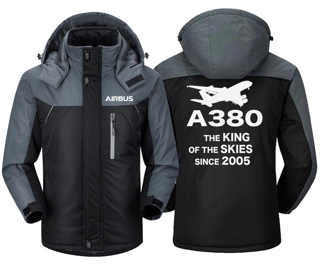 AIRBUS A380 THE KING OF THE SKIES SINCE 2005 DESIGNED WINDBREAKER THE AV8R