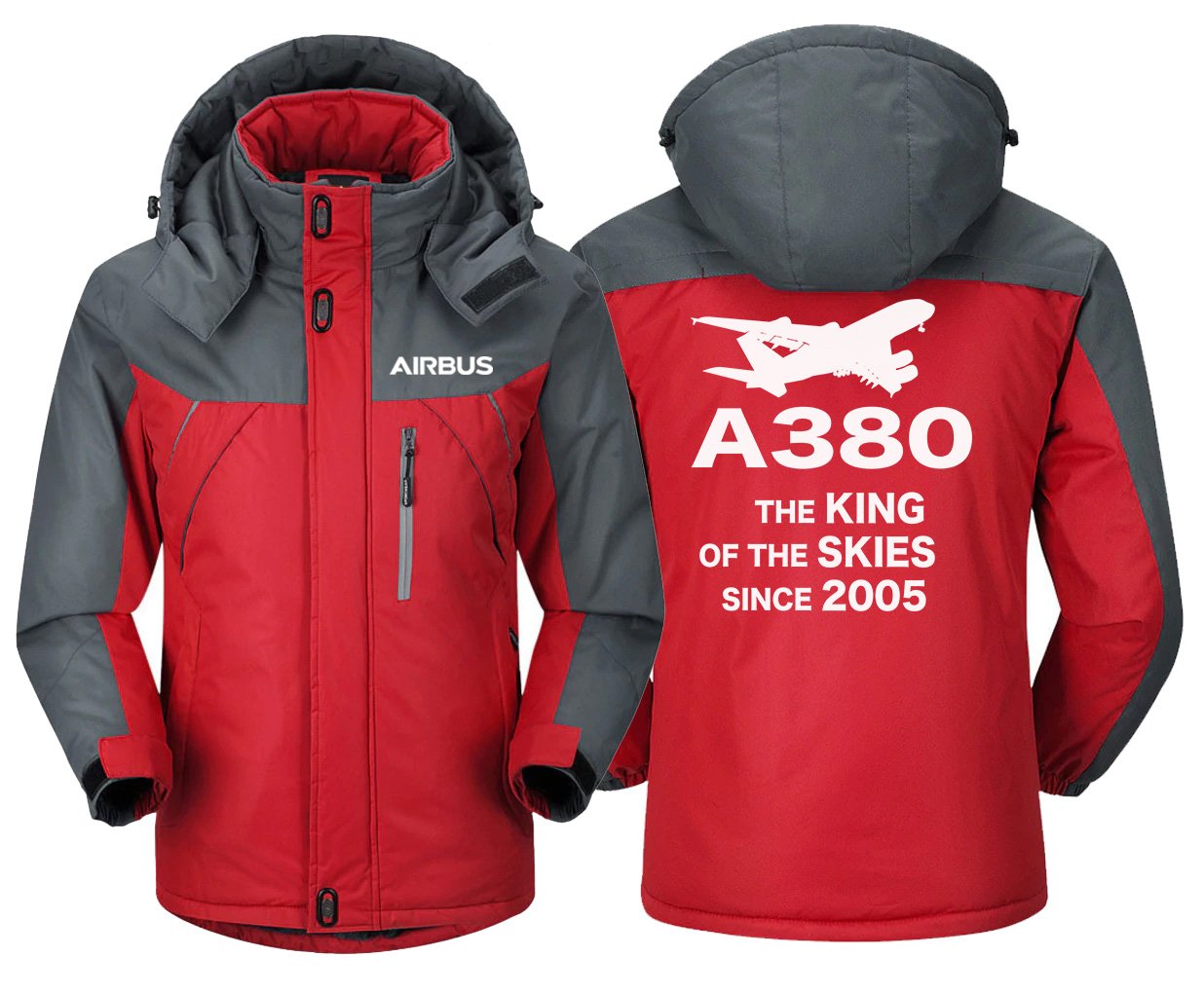 AIRBUS A380 THE KING OF THE SKIES SINCE 2005 DESIGNED WINDBREAKER THE AV8R
