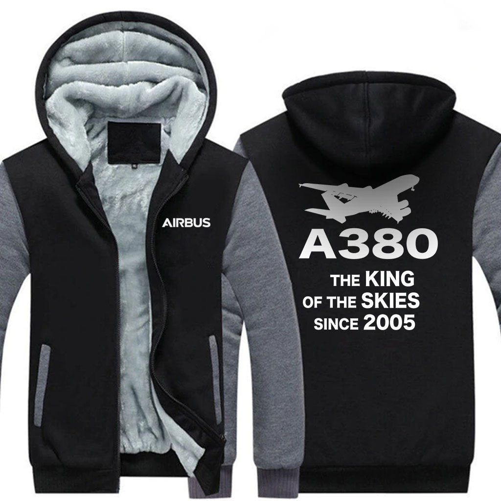 AIRBUS A380 THE KING OF THE SKIES SINCE 2005 ZIPPER SWEATERS THE AV8R