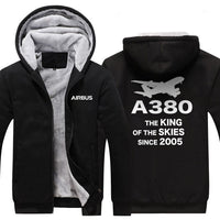Thumbnail for AIRBUS A380 THE KING OF THE SKIES SINCE 2005 ZIPPER SWEATERS THE AV8R
