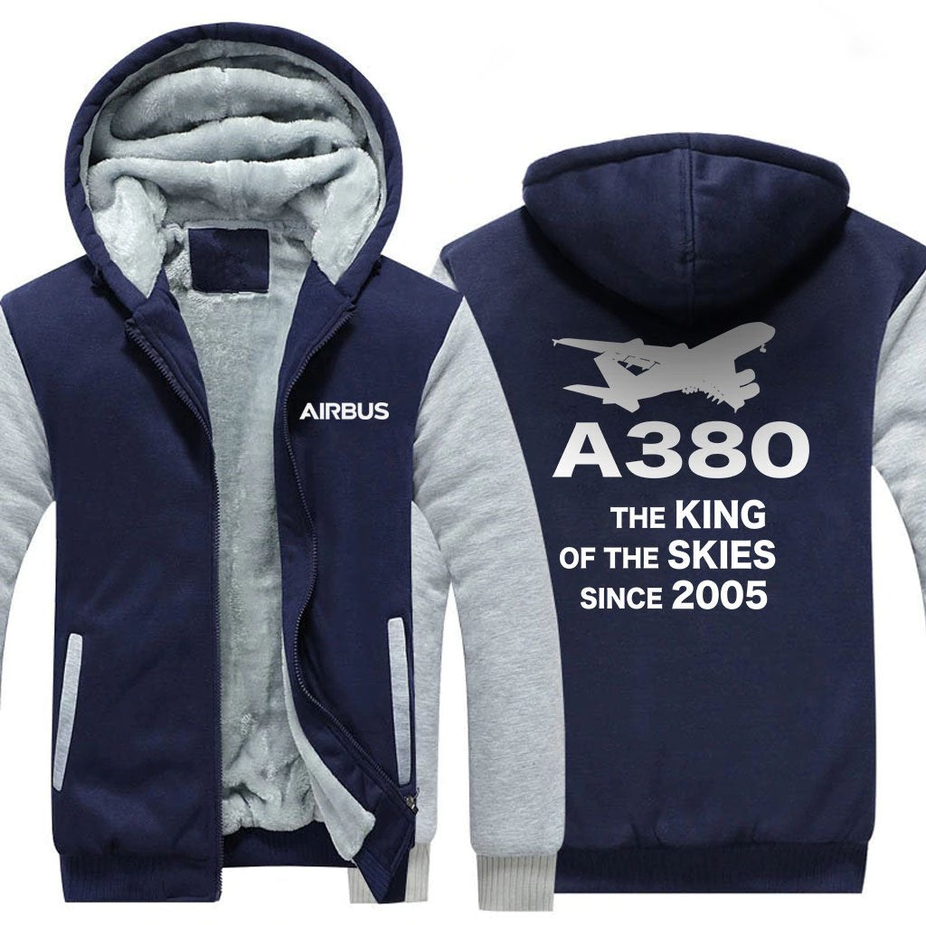 AIRBUS A380 THE KING OF THE SKIES SINCE 2005 ZIPPER SWEATERS THE AV8R