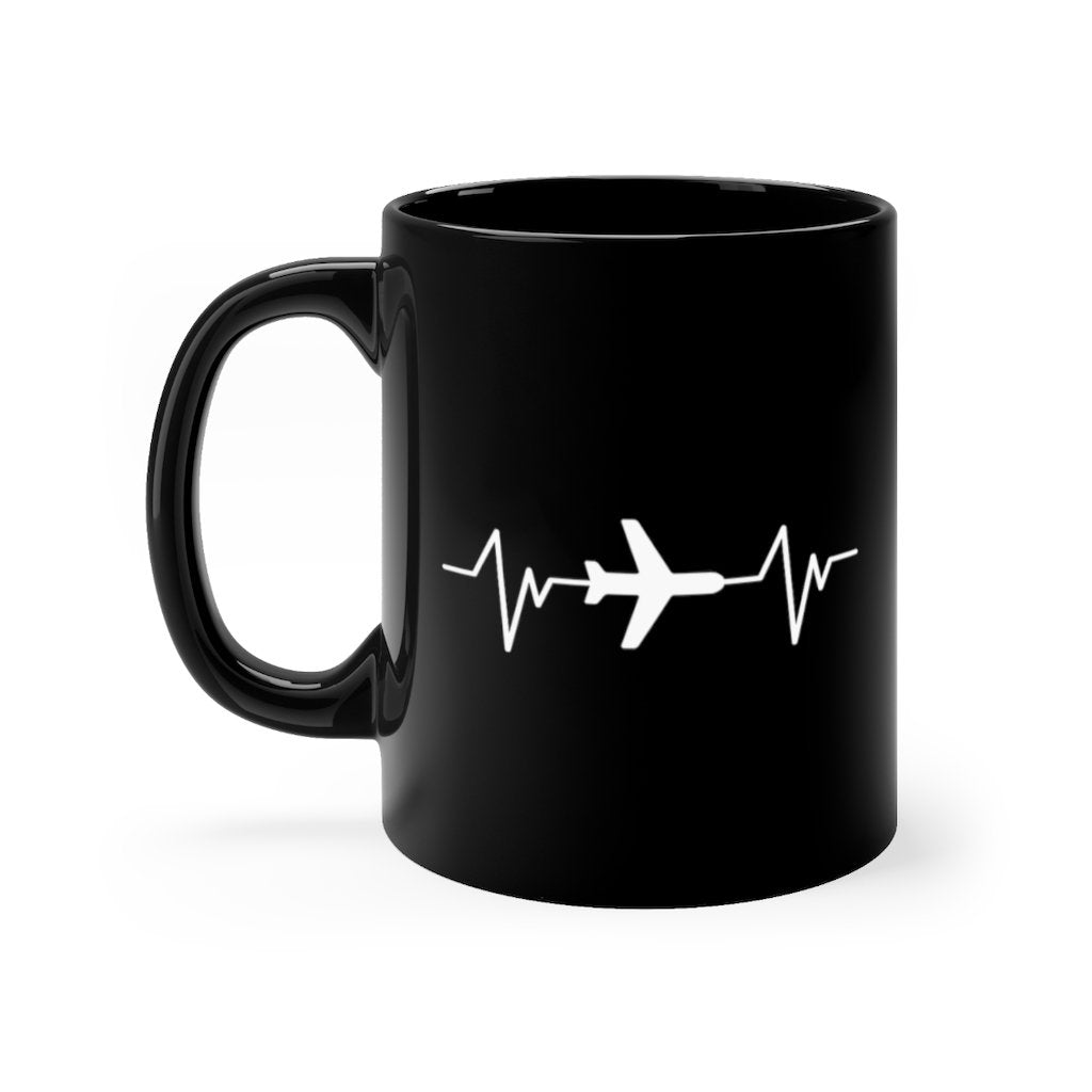 AIRCARFT HEARTBEAT DESIGNED - MUG Printify