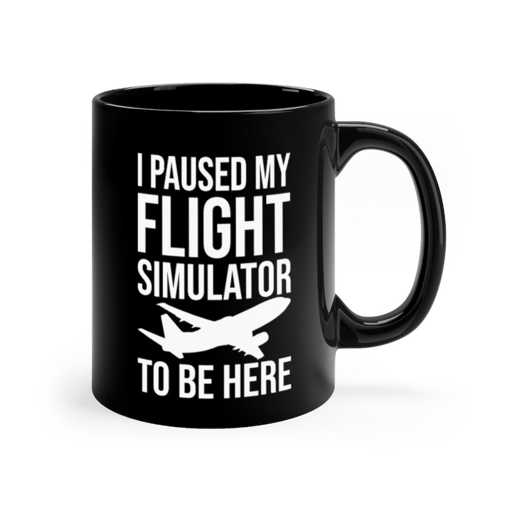 I PAUSED MY FLIGHT SIMULATOR DESIGNED - MUG Printify