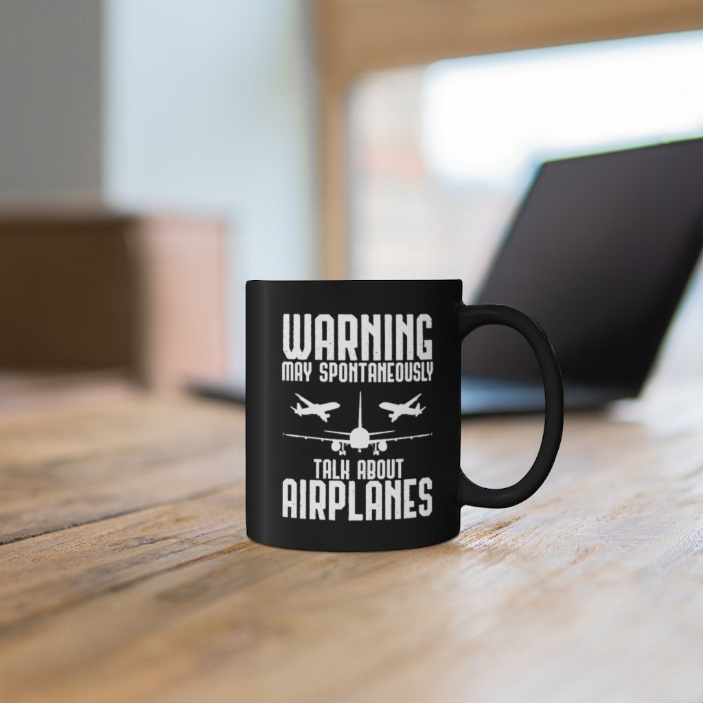 WARNING AIRPLANES DESIGNED - MUG Printify