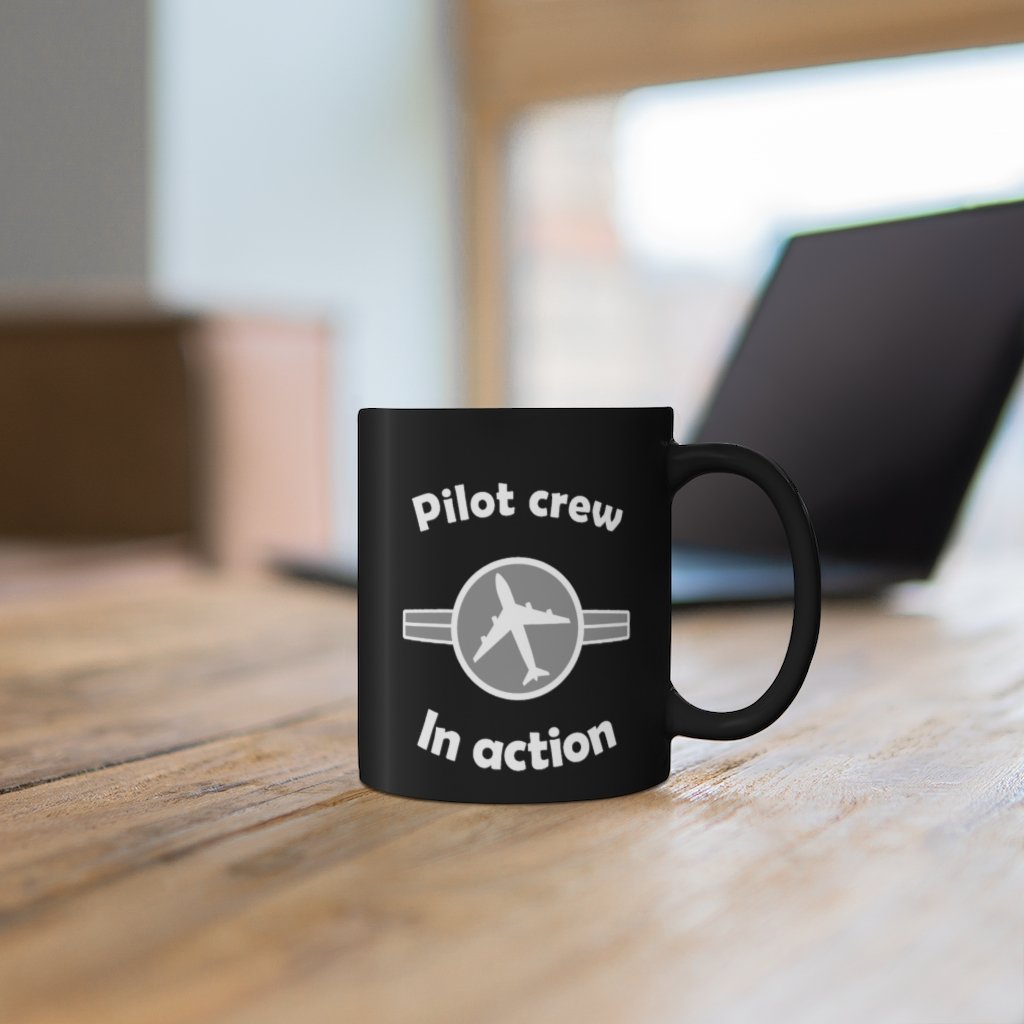 PILOT CREW IN ACTION DESIGNED - MUG Printify