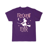Thumbnail for Frequent Flyer witch halloween pun fun gift humor T-SHIRT THE AV8R