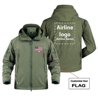Thumbnail for CUSTOM FLAG & AIRLINE LOGO DESIGNED MILITARY FLEECE THE AV8R