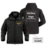 Thumbnail for CUSTOM NAME & AIRLINE LOGO DESIGNED MILITARY FLEECE THE AV8R