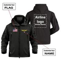 Thumbnail for CUSTOM NAME, FLAG & AIRLINE LOGO DESIGNED MILITARY FLEECE THE AV8R