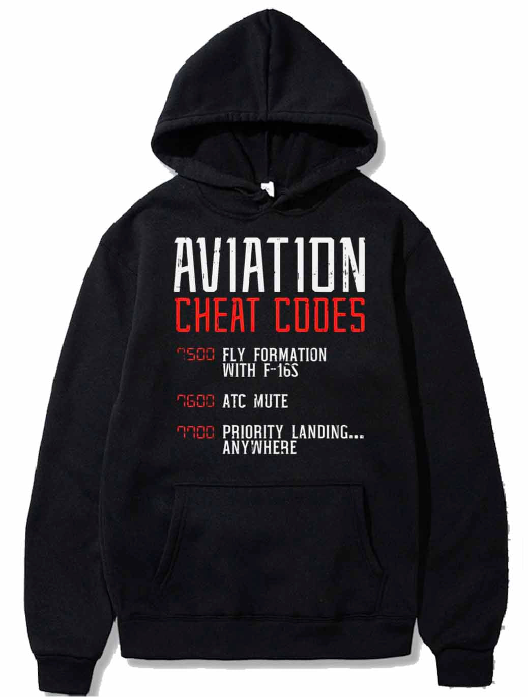 Aviation Cheat Codes Funny Airplane Humor Pilot PULLOVER THE AV8R