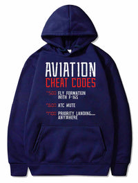 Thumbnail for Aviation Cheat Codes Funny Airplane Humor Pilot PULLOVER THE AV8R
