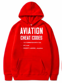 Thumbnail for Funny Pilot Airplane Gifts Aviation Cheat Codes PULLOVER THE AV8R