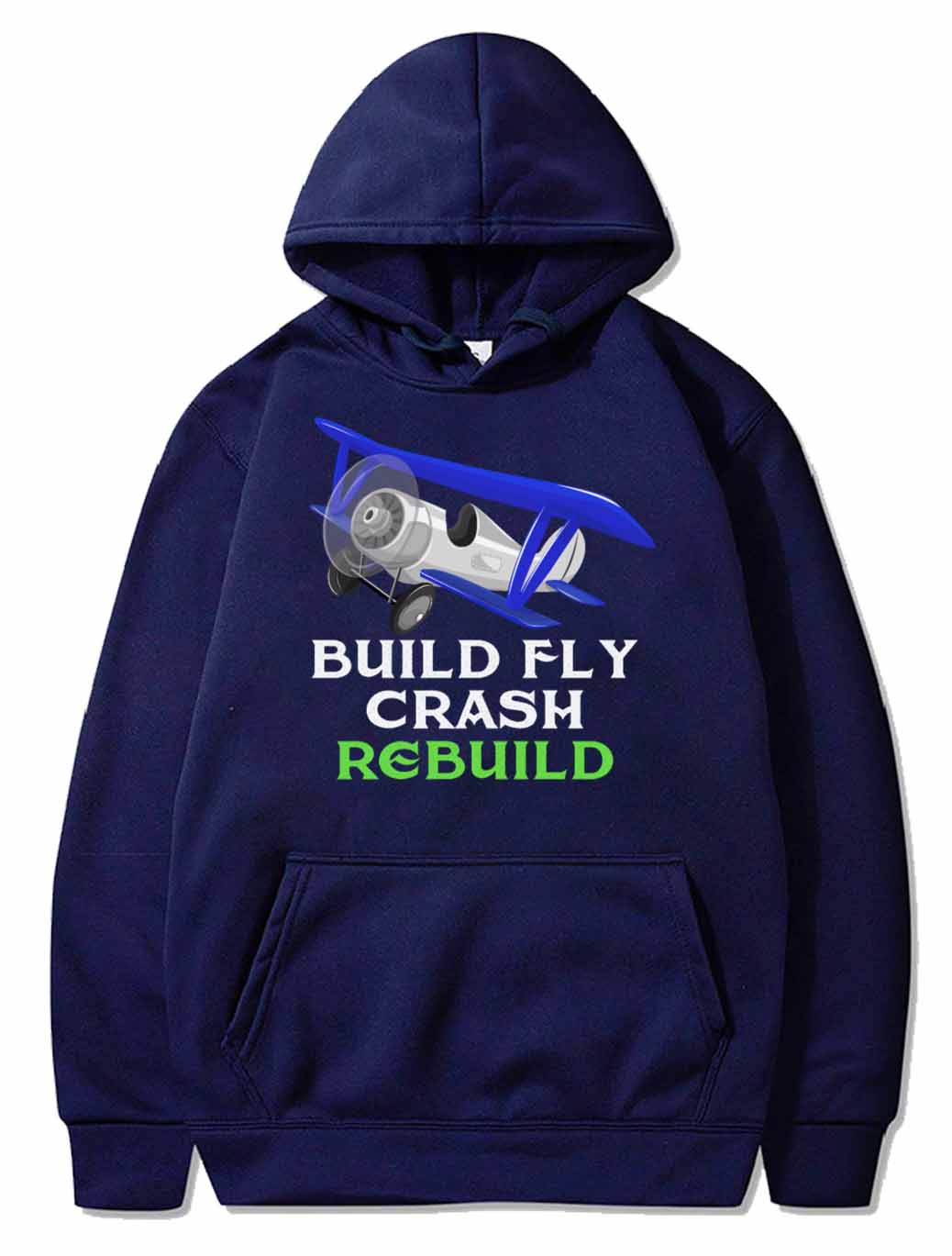 Build Fly Crash Rebuild - RC Pilot Gift PULLOVER THE AV8R
