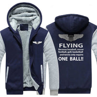 Thumbnail for FLYING BECAUSE BASEBALL, SOCCER FOOTBALL, GOLF, BASKETBALL AND TENNIS ONLY REQUIRE ONE BALL!! ZIPPER SWEATER THE AV8R