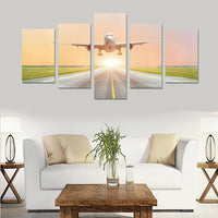 Thumbnail for LARGE PASSENGER PLANE TAKE OFF FROM THE RUNWAY BEF CANVAS PRINT SETS C (NO FRAME) THE AV8R