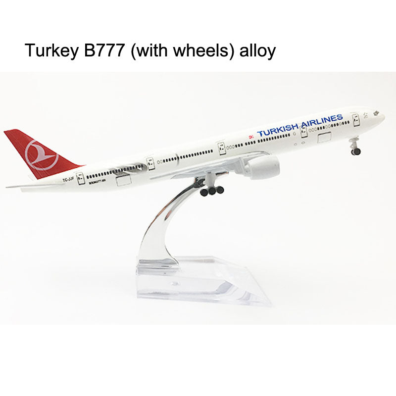 Turkish Airlines Boeing 777 Airplane model Turkey 16CM B777 Plane model Alloy Metal Diecast Aircraft model Toy plane gift AV8R