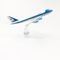 Thumbnail for UNITED STATES OF AMERICA Air Force One aeroplane model Boeing 747 airplane 16CM Metal alloy diecast 1:400 airplane model toys AV8R