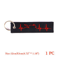 Thumbnail for Embroidery  Heartbeat Keychain THE AVIATOR