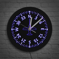 Thumbnail for AIRCRAFT GAUGES COCKPIT INSTRUMENTS AVIATION LED LIGHTING WALL CLOCK THE AVIATOR