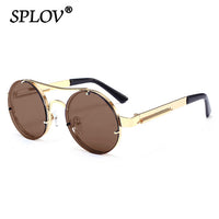Thumbnail for Vintage Steam Punk Round Sunglasses Men Women Retro Metal Double Beams Sun Glasses AV8R