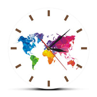 Thumbnail for Unique Colorful World Map Wall Clock THE AVIATOR