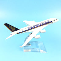 Thumbnail for Aircraft Model Diecast Metal Model Airplanes 16cm 1:400 Singapore Airways A380 Airbus Airplane Model Toy Plane Gift  M6-042 AV8R