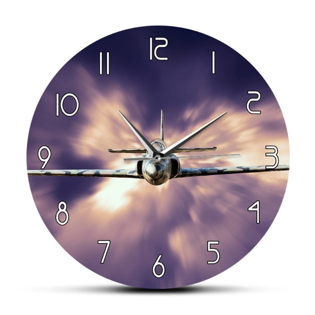 MILITARY JET FIGHTER MODERN WALL CLOCK THE AVIATOR