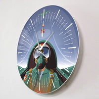 Thumbnail for MILITARY PILOT IN AIRCRAFT COCKPIT AIRPLANE WALL CLOCK THE AVIATOR