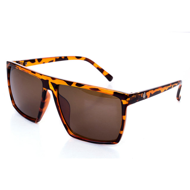 Vintage Steampunk Square Sunglasses Men SKULL Logo All Black Coating Sun Glasses AV8R